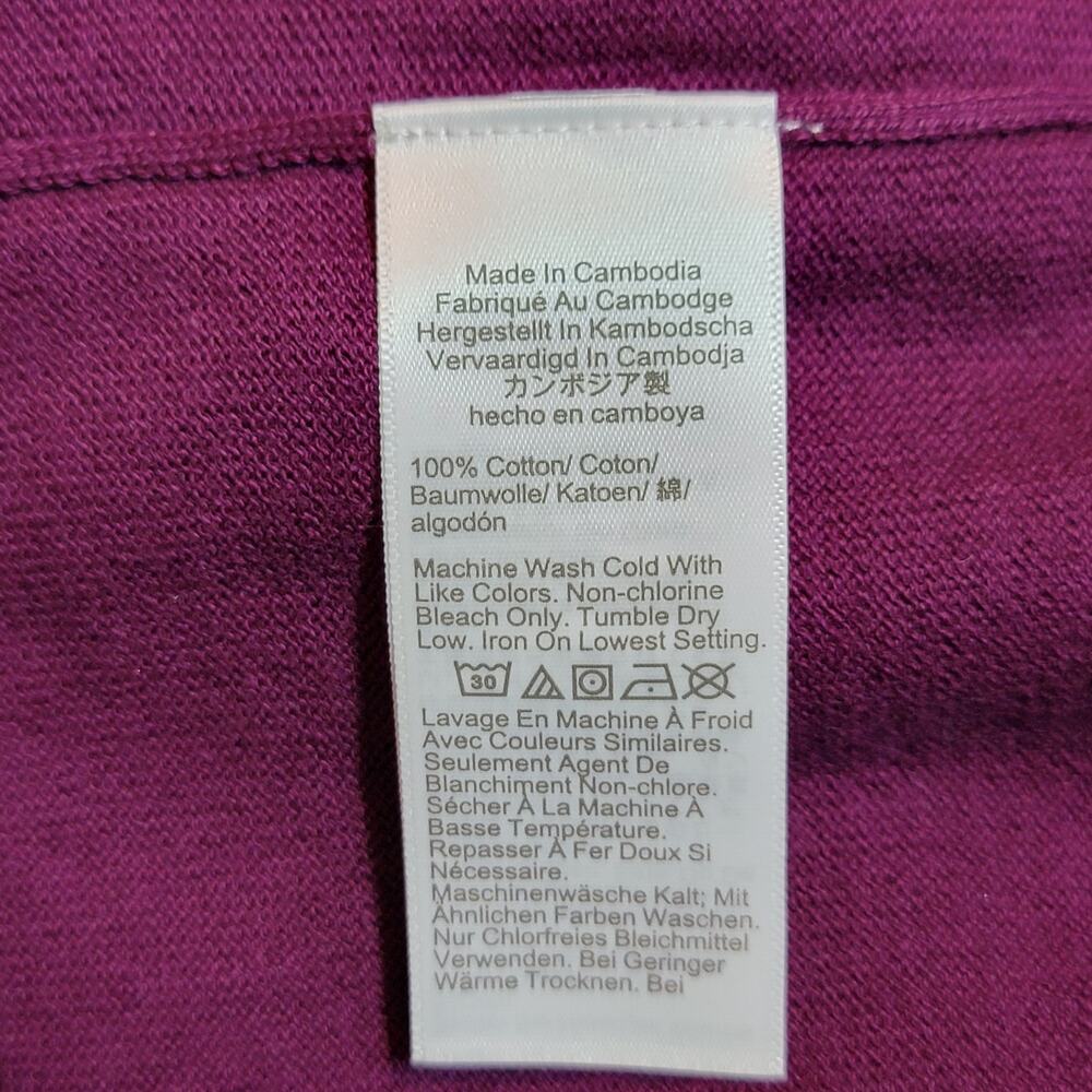 J.Crew NWT Scalloped Crew Neck Knit Sweater Cotton Purple Long Sleeve Size M - Picture 8 of 10